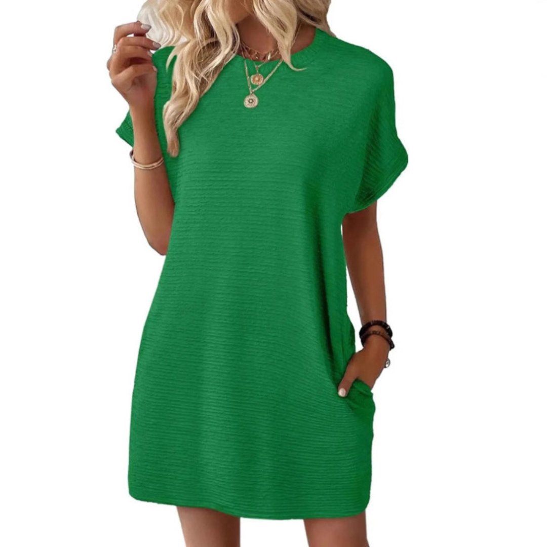 VANESSA | MINIMALISTIC ROUND NECK DRESS