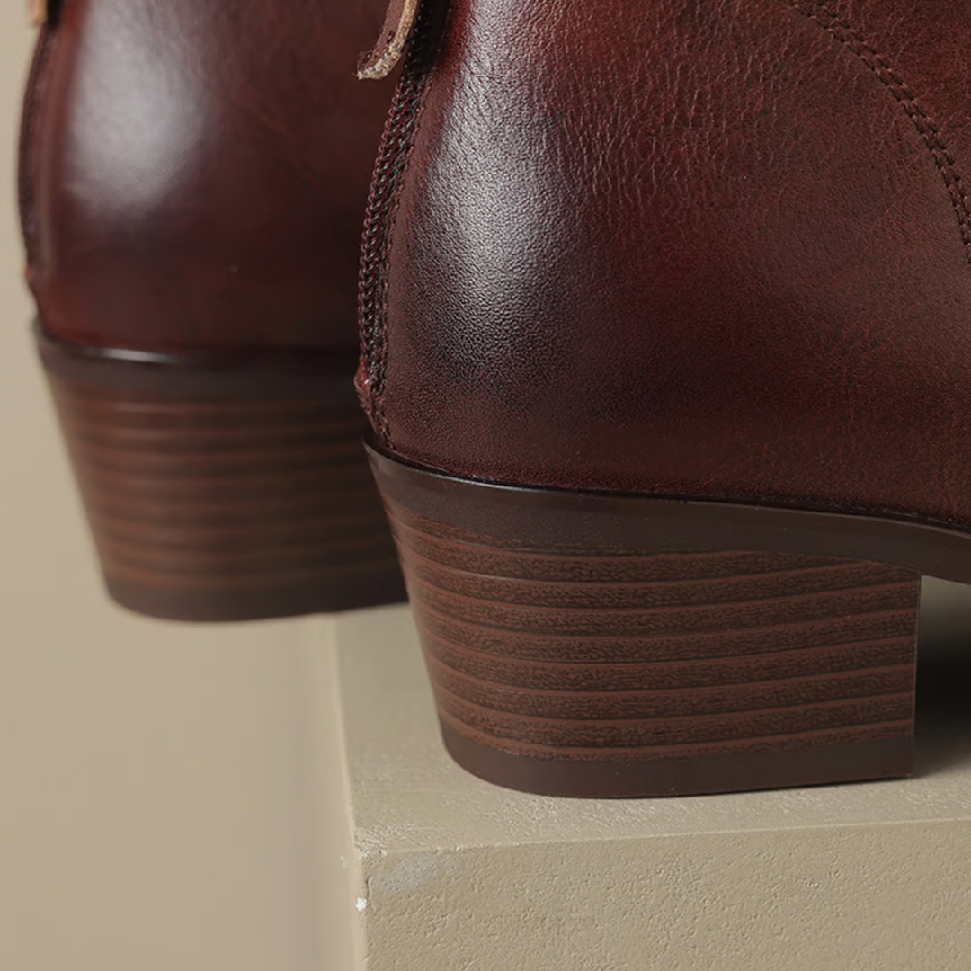 Charlotte | Luxury Ankle Boots with Low Heels