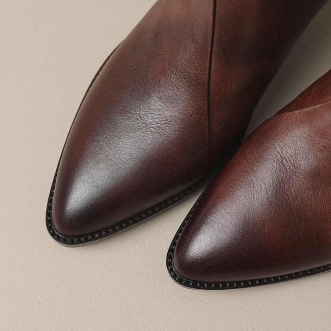 Charlotte | Luxury Ankle Boots with Low Heels