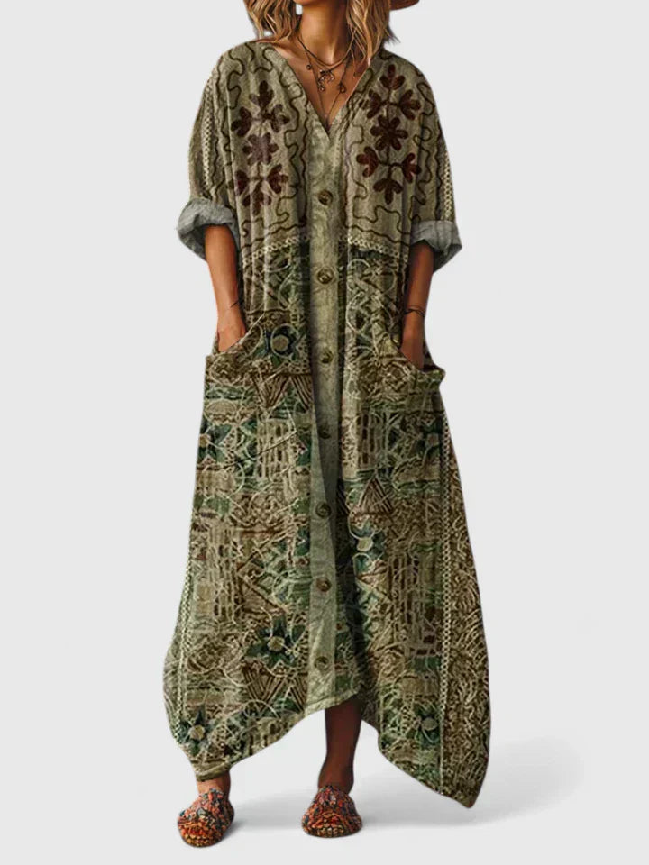 SIOBHAN | BOHEMIAN PRINT MAXI DRESS