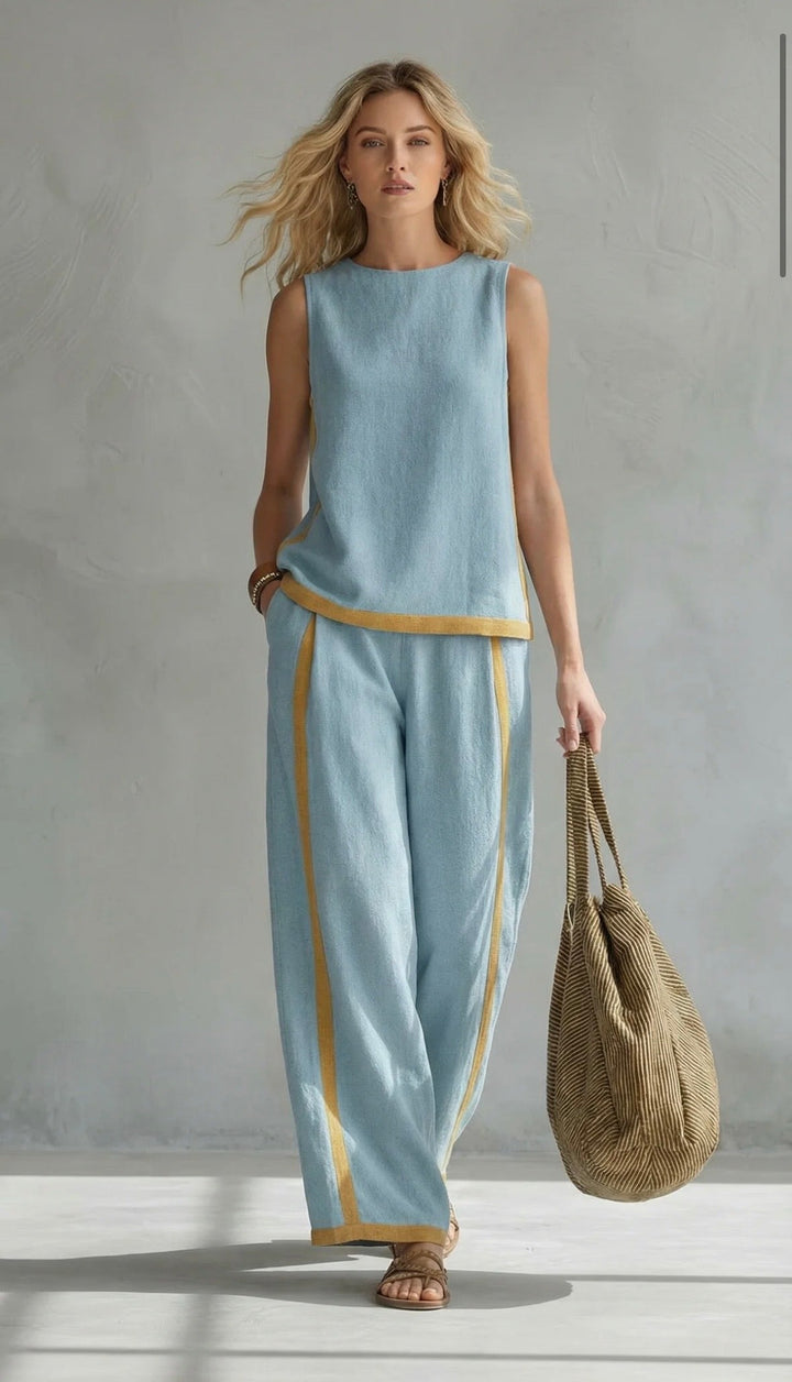 Leila | Elegant Cotton & Linen Co-ord Set