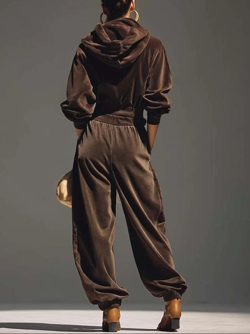 SADHB | VINTAGE HOODIE AND LOOSE-FIT TROUSERS SET WITH BELT