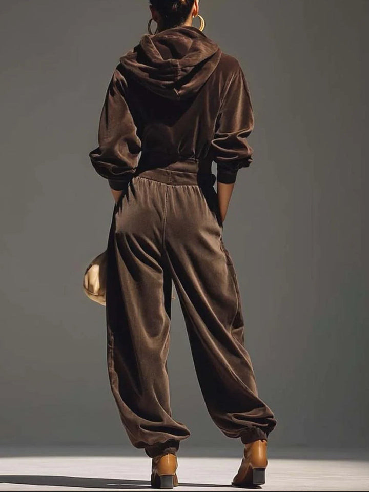 SADHB | VINTAGE HOODIE AND LOOSE-FIT TROUSERS SET WITH BELT