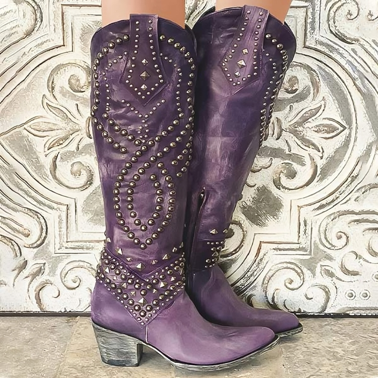 Mia | Western Knee-High Boots