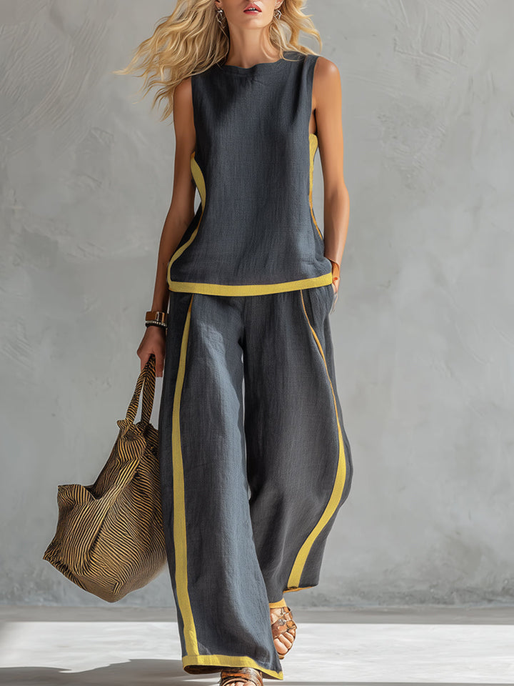 Leila | Elegant Cotton & Linen Co-ord Set