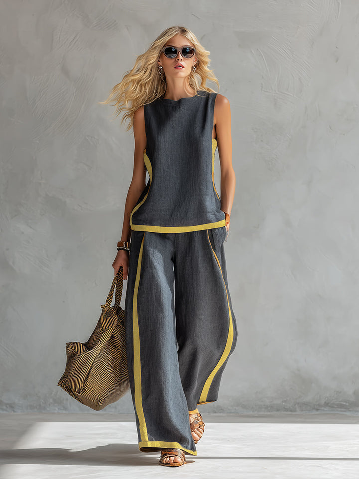 Leila | Elegant Cotton & Linen Co-ord Set