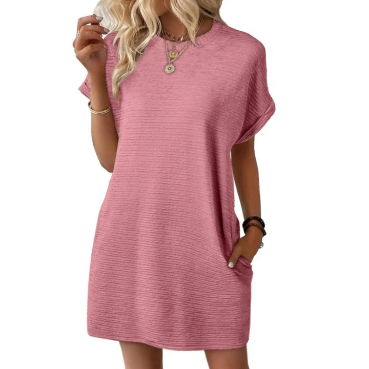 VANESSA | MINIMALISTIC ROUND NECK DRESS