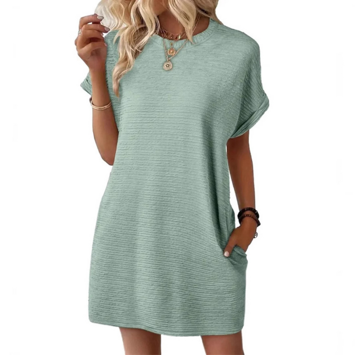 VANESSA | MINIMALISTIC ROUND NECK DRESS