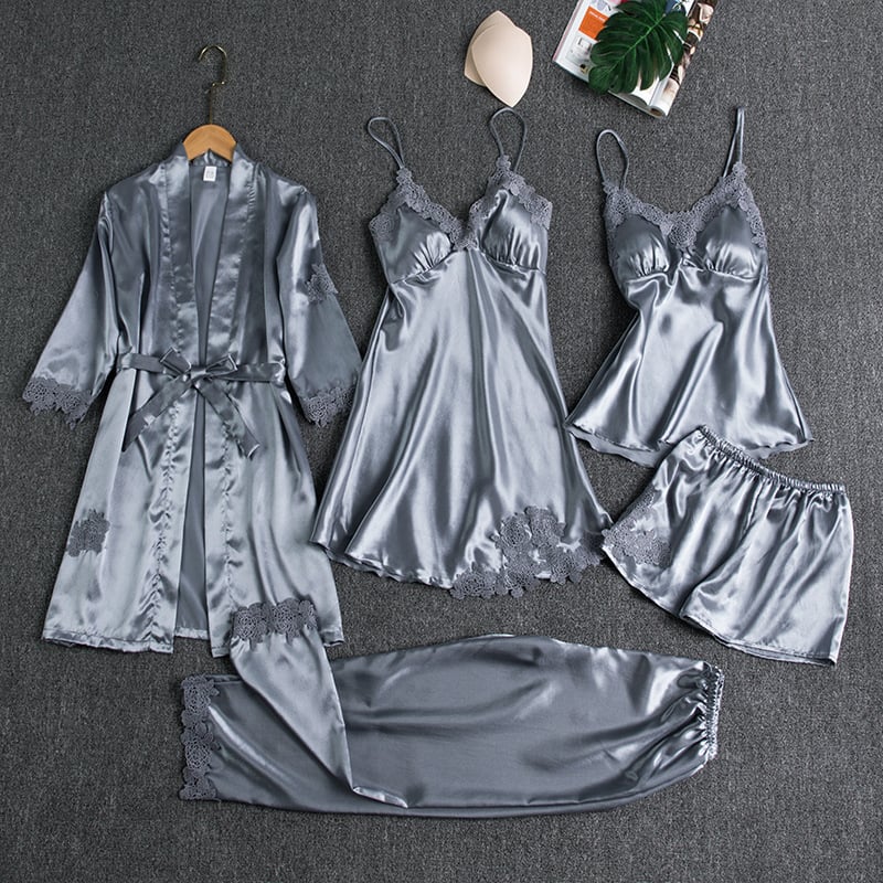 SALLY | ELEGANT FIVE PIECE NIGHT SET