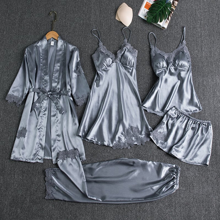 SALLY | ELEGANT FIVE PIECE NIGHT SET