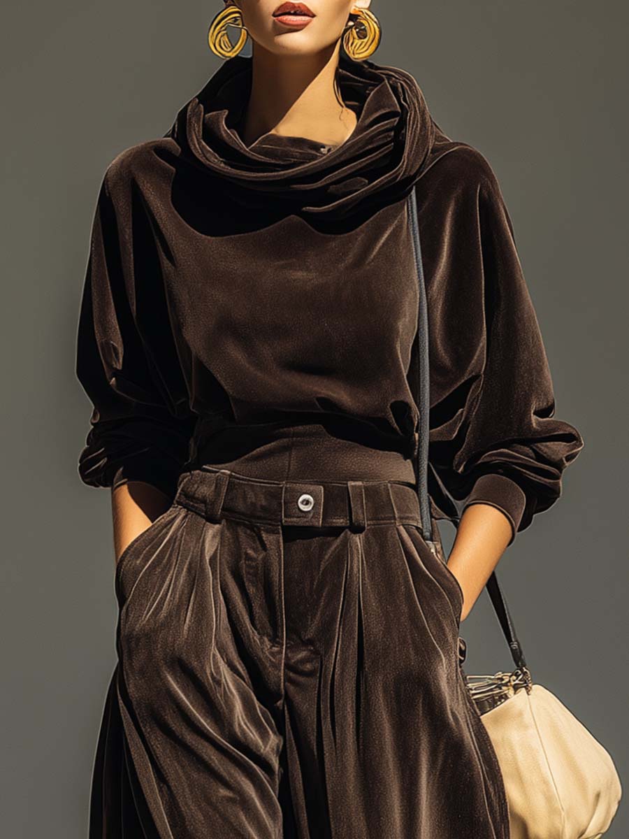 SADHB | VINTAGE HOODIE AND LOOSE-FIT TROUSERS SET WITH BELT
