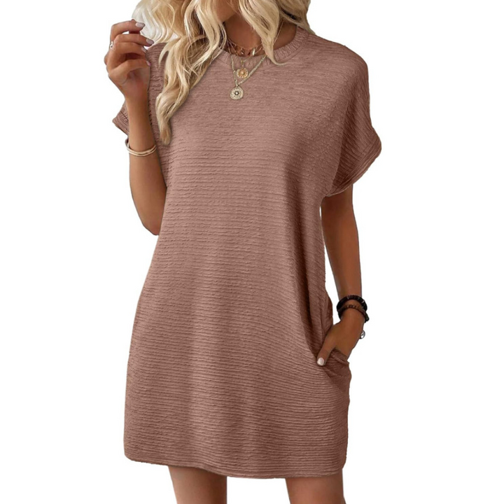 VANESSA | MINIMALISTIC ROUND NECK DRESS