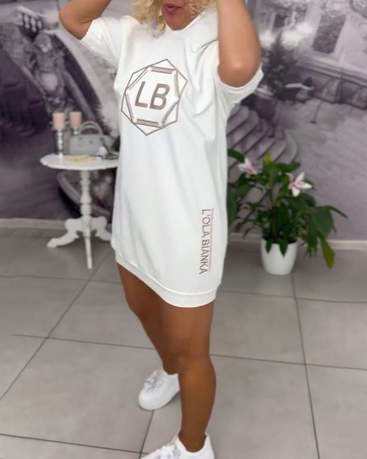 EIMEAR | PRINTED SPORTY HOODED DRESS