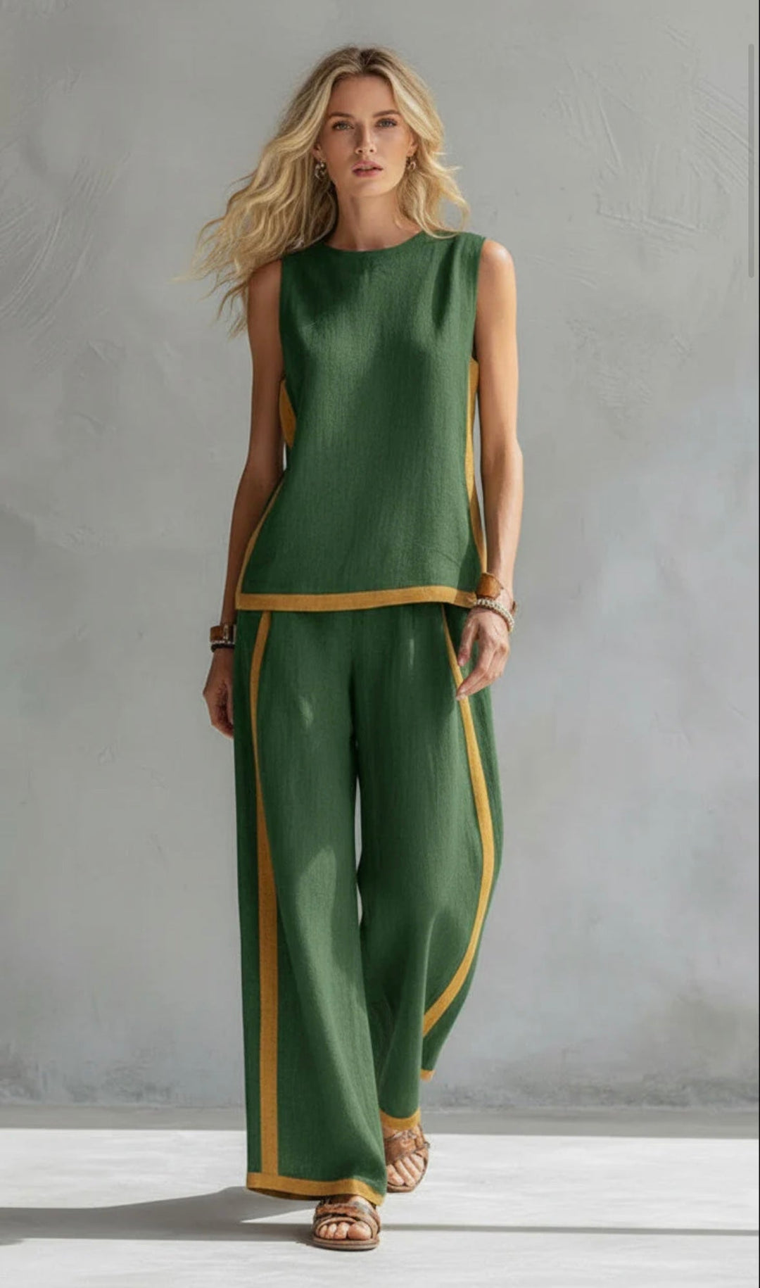 Leila | Elegant Cotton & Linen Co-ord Set