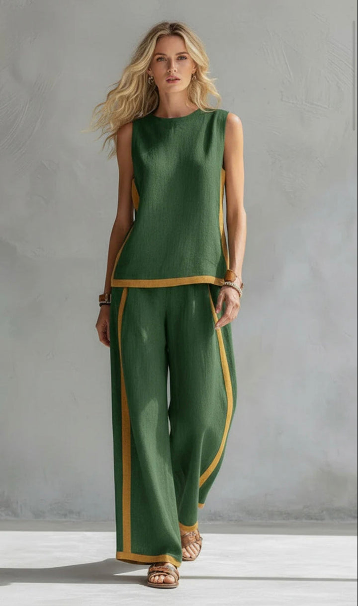 Leila | Elegant Cotton & Linen Co-ord Set