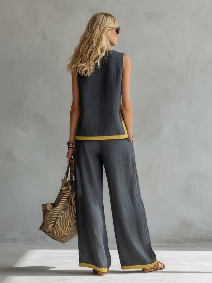Leila | Elegant Cotton & Linen Co-ord Set