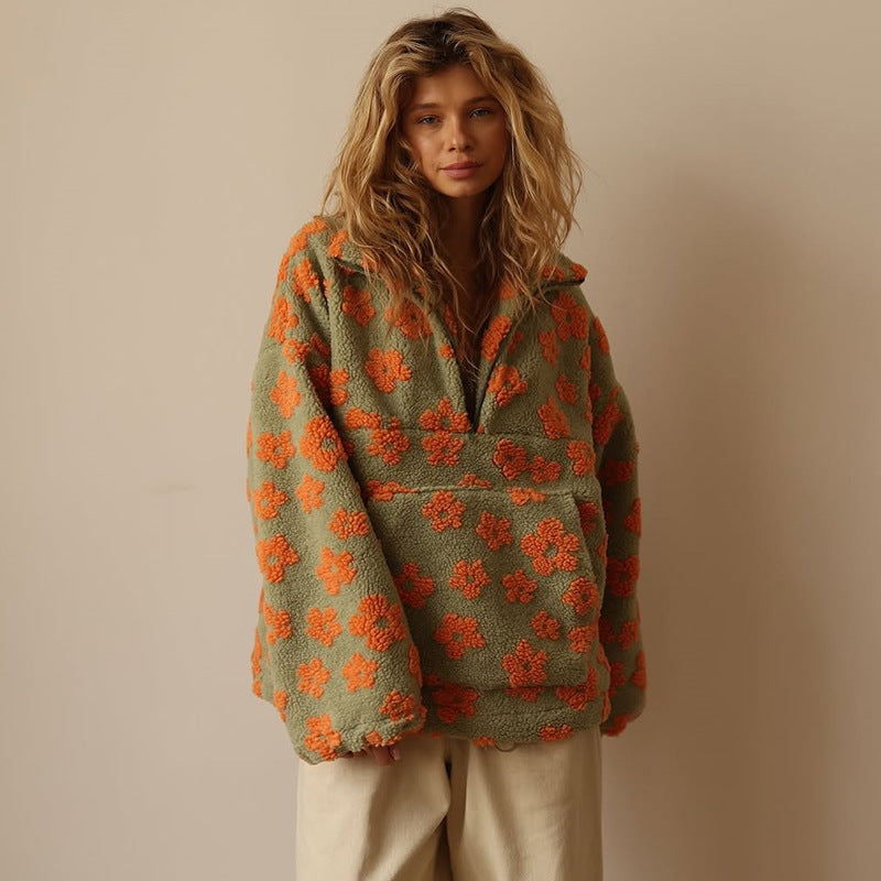 Olivia | Trendy Oversized Floral Sweater