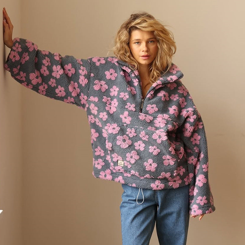 Olivia | Trendy Oversized Floral Sweater