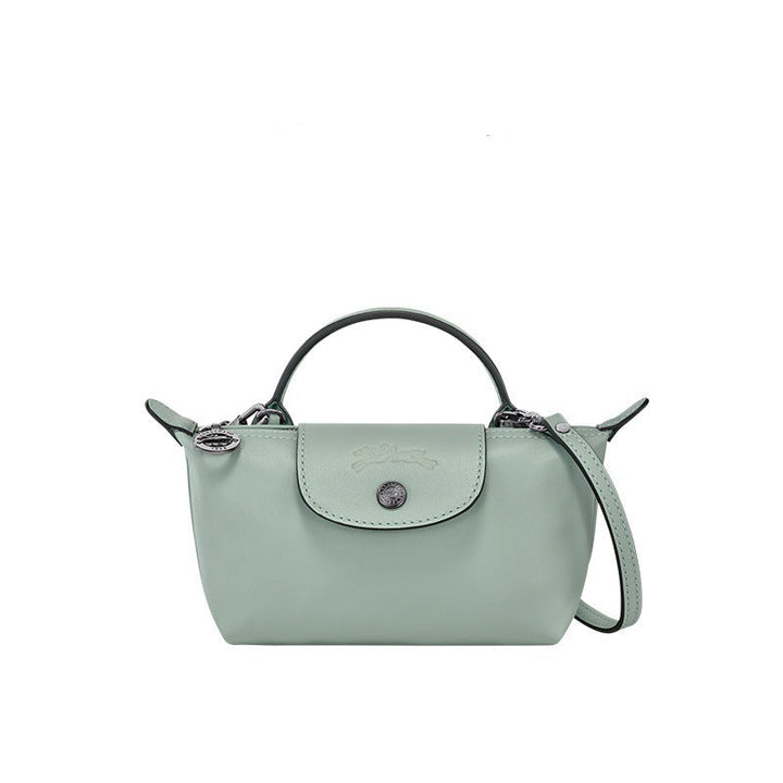 Mini Leather Bag - Light Blue