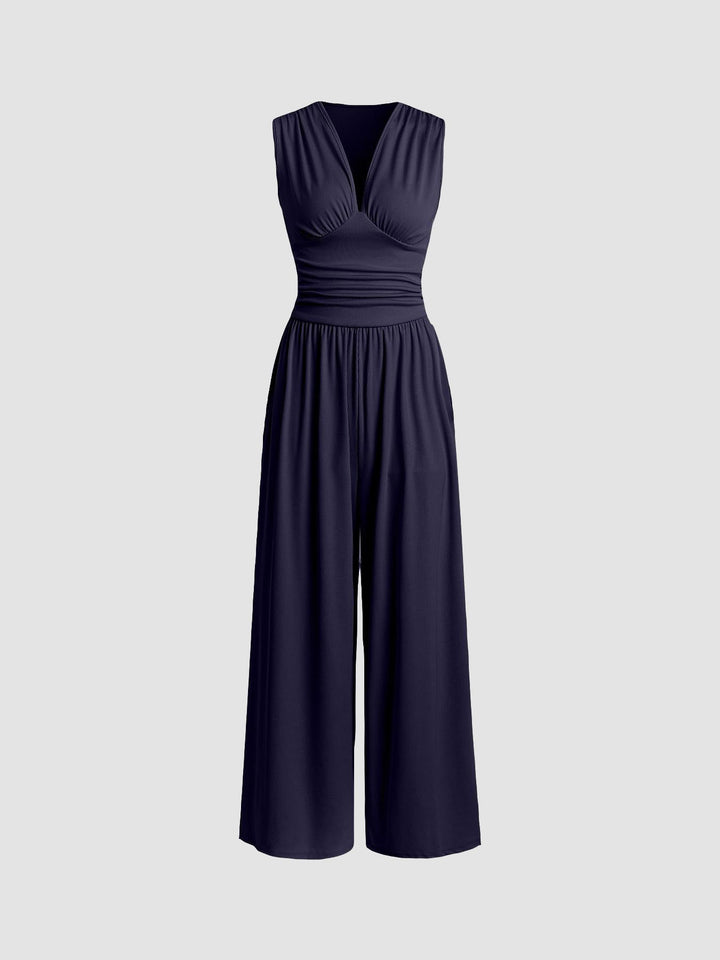 RIONA | CHIC SLEEVELESS WIDE-LEG JUMPSUIT