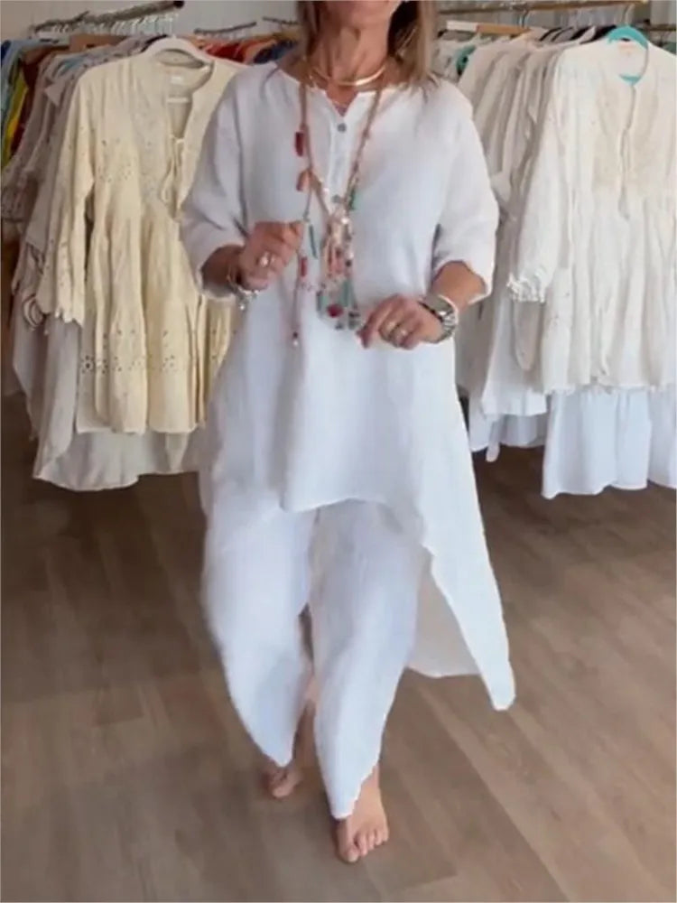 MAEVE | RELAXED TUNIC AND TROUSERS SET