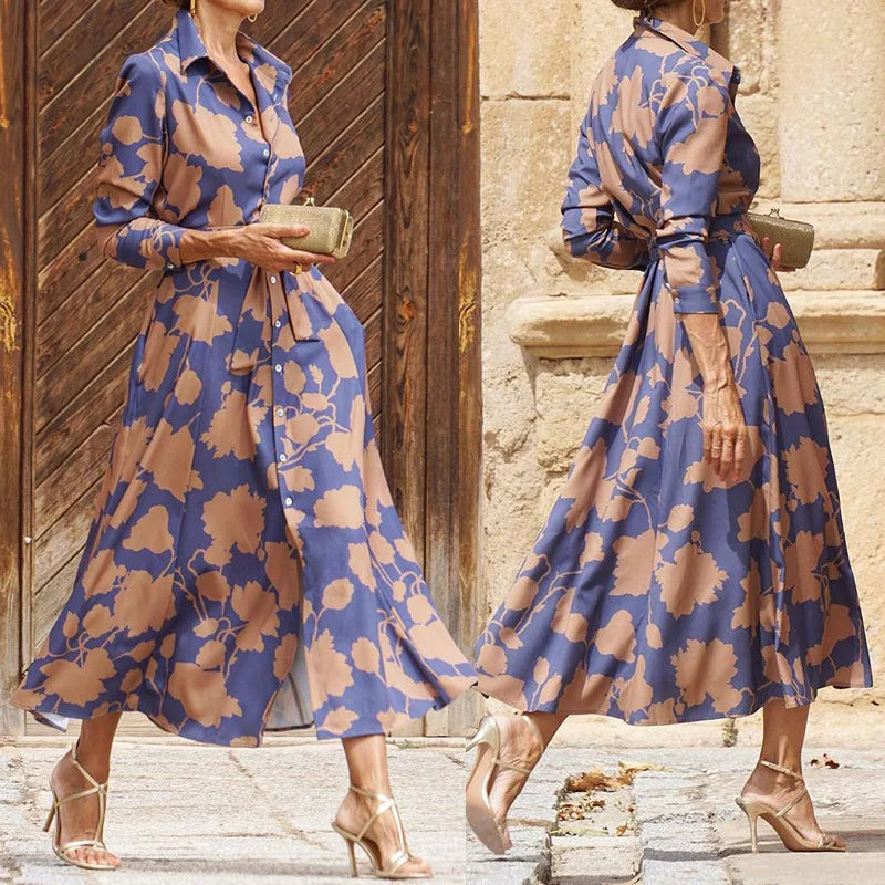Claire | Elegant Floral Print Dress