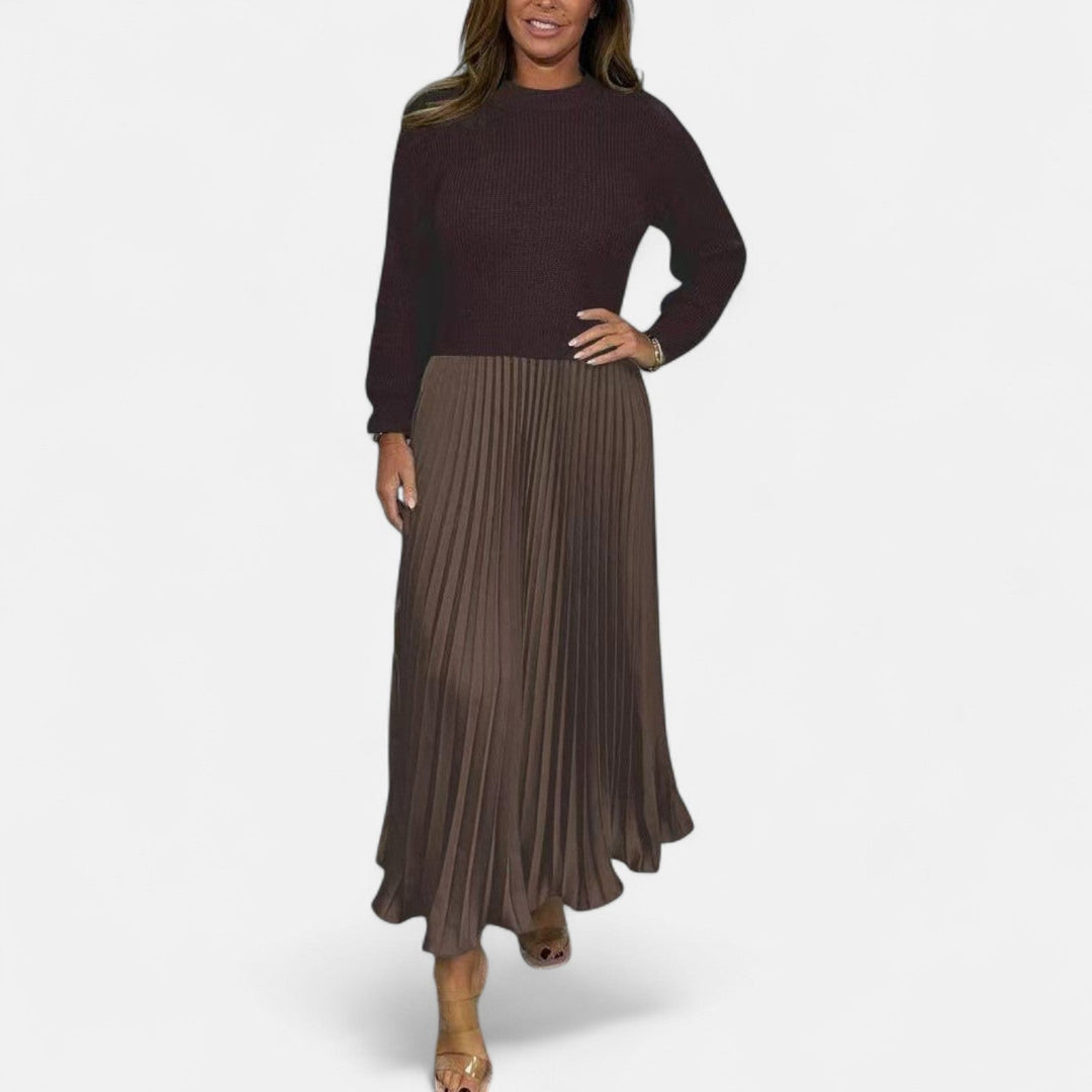 AOIFE | ELEGANT MAXI DRESS WITH PLEATED SKIRT