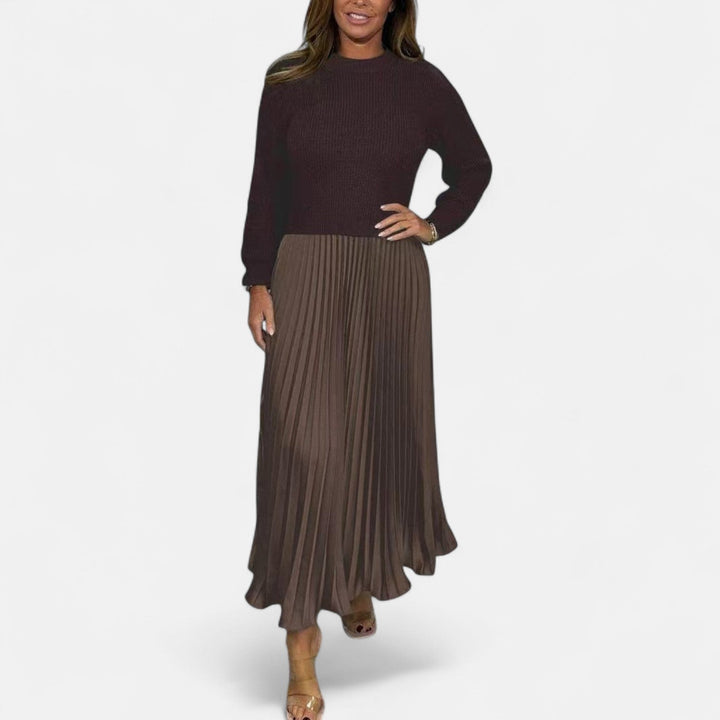 AOIFE | ELEGANT MAXI DRESS WITH PLEATED SKIRT