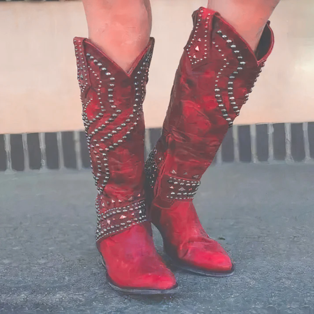 Mia | Western Knee-High Boots