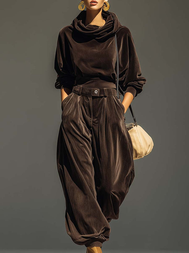 SADHB | VINTAGE HOODIE AND LOOSE-FIT TROUSERS SET WITH BELT