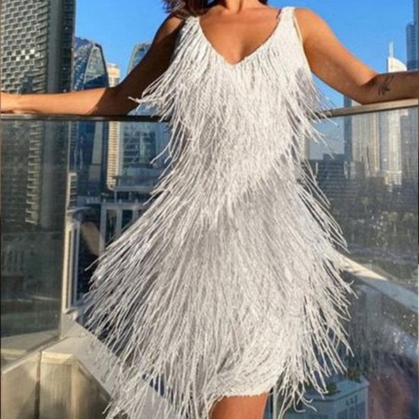 FRINGEY | ELEGANT FRINGE PARTY DRESS