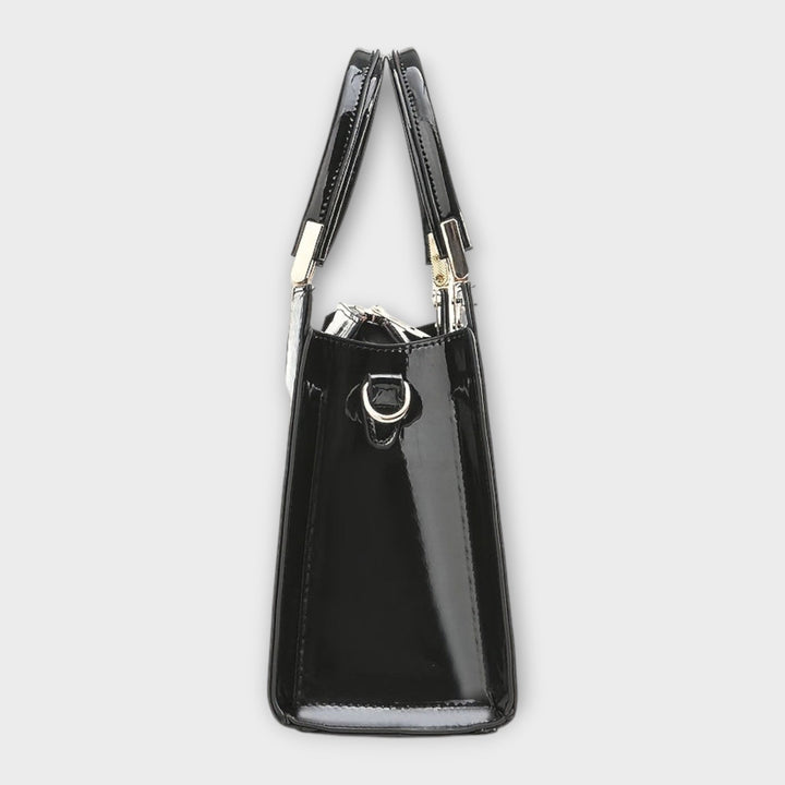TARA | GLOSSY CROC-EFFECT HANDBAG