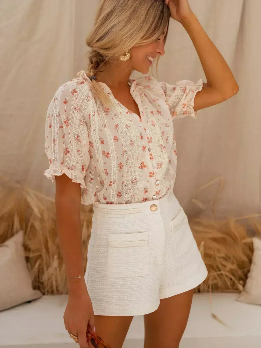 Elina | Floral Print Blouse for Women