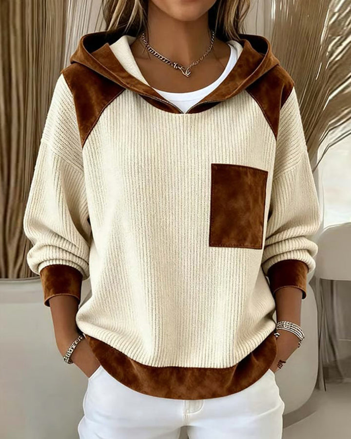 NUALA | CASUAL COLOUR BLOCK HOODIE
