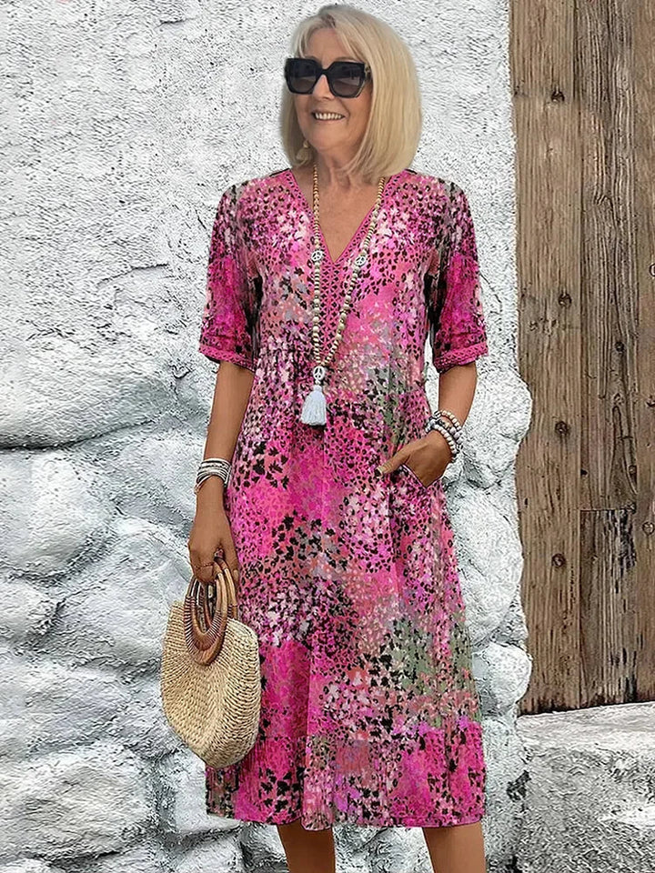 Lina™ | Lightweight Dress with V-Neck