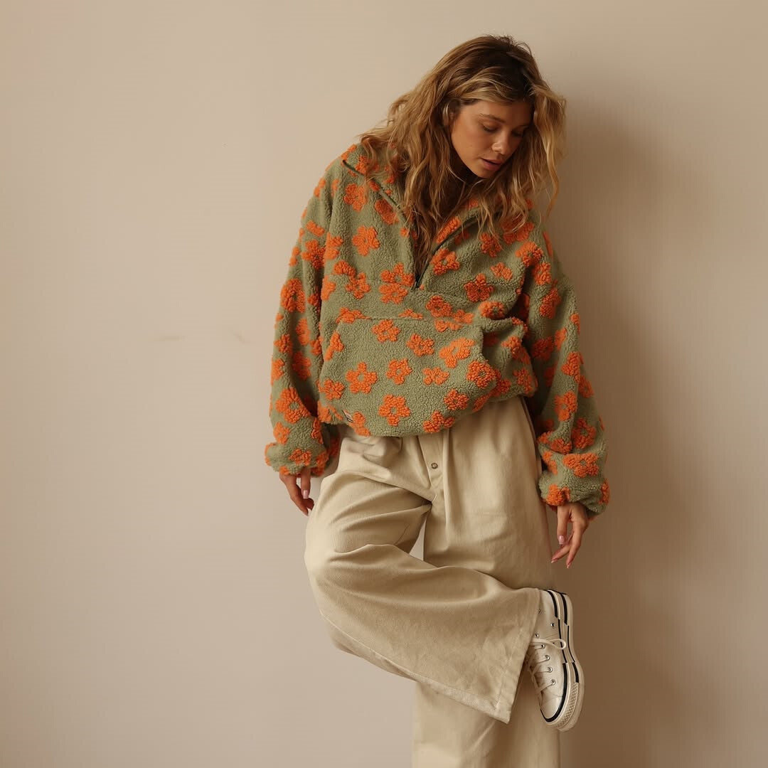 Olivia | Trendy Oversized Floral Sweater
