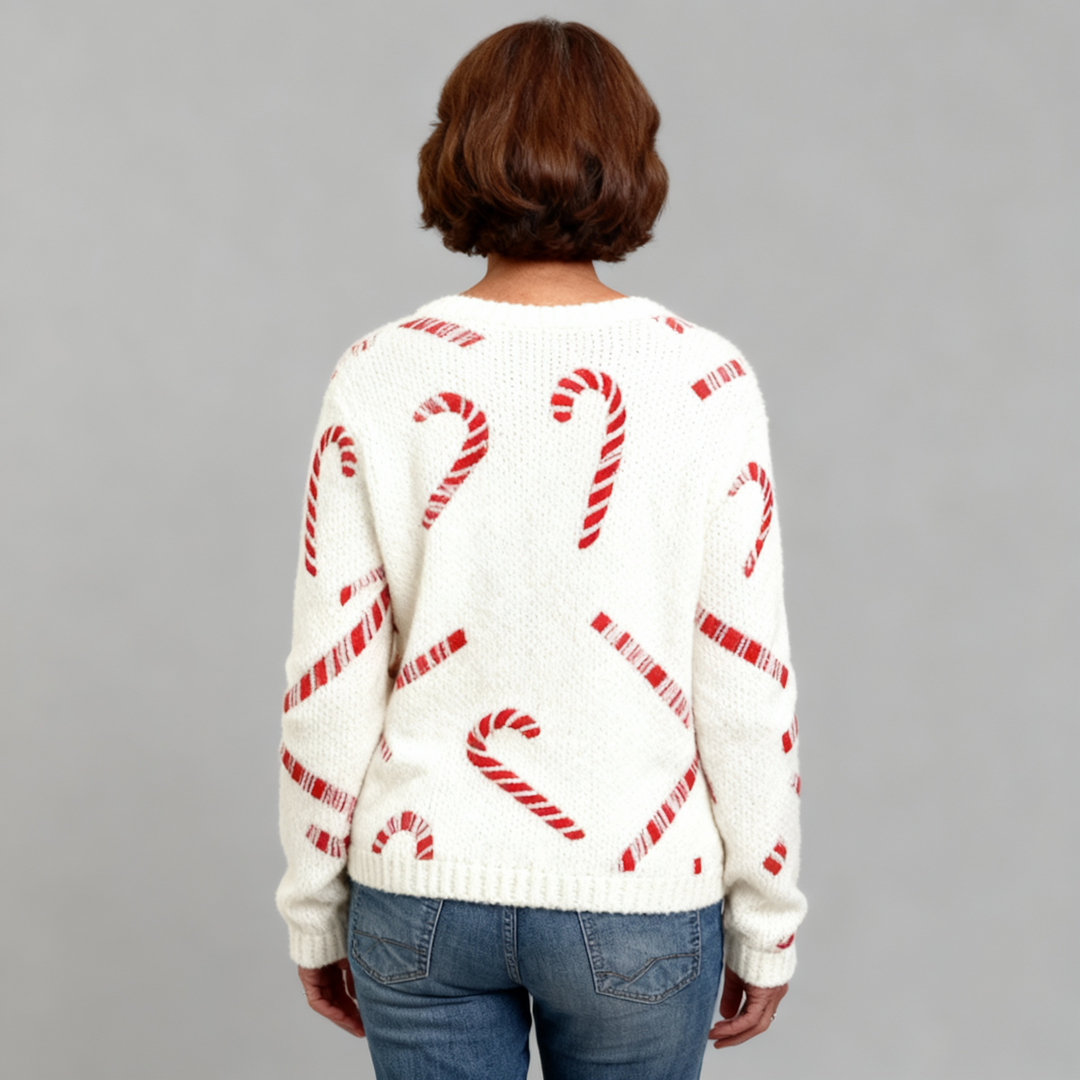 AISLINN | FESTIVE CANDY CARDIGAN