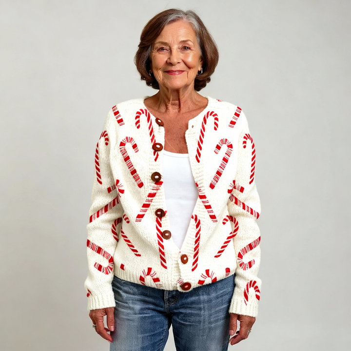 AISLINN | FESTIVE CANDY CARDIGAN