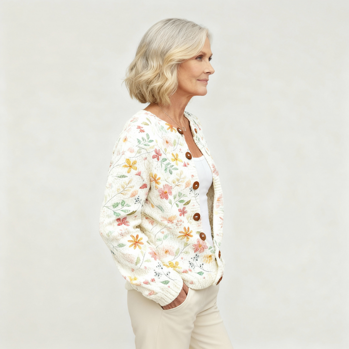 DARA | FLOWERS PRINT CARDIGAN