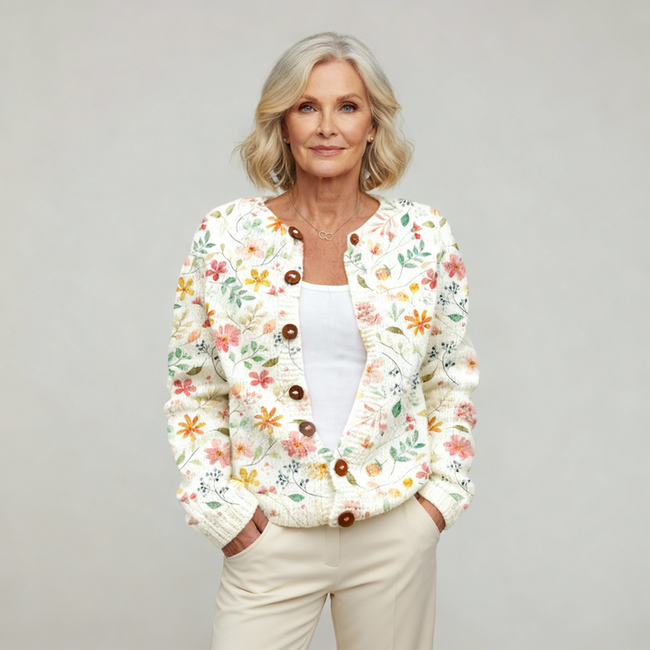 DARA | FLOWERS PRINT CARDIGAN