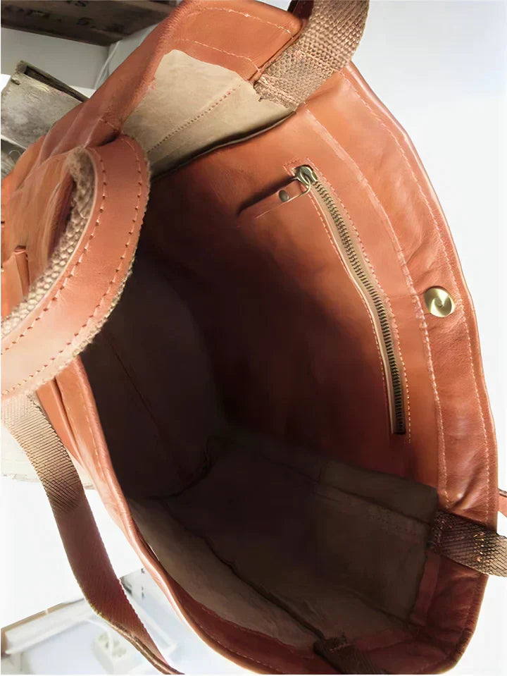 NUALA | HERITAGE VEGAN LEATHER TOTE