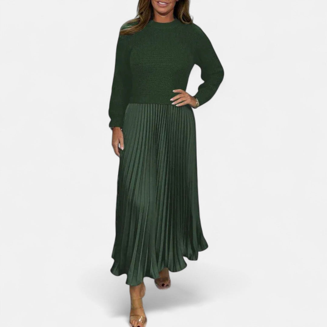 AOIFE | ELEGANT MAXI DRESS WITH PLEATED SKIRT