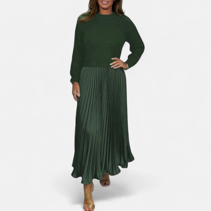 AOIFE | ELEGANT MAXI DRESS WITH PLEATED SKIRT