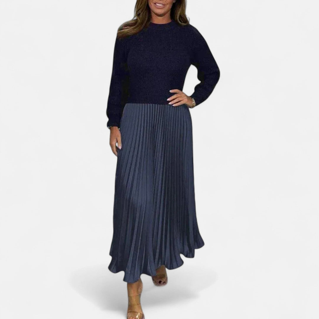 AOIFE | ELEGANT MAXI DRESS WITH PLEATED SKIRT