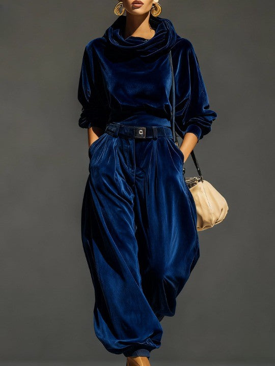 SADHB | VINTAGE HOODIE AND LOOSE-FIT TROUSERS SET WITH BELT