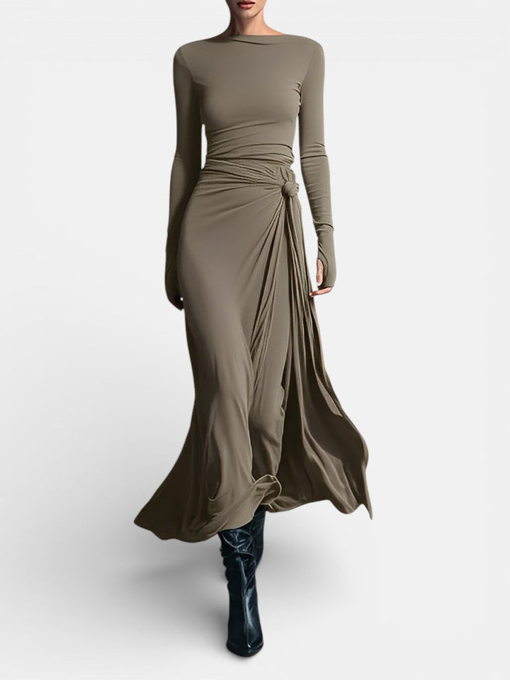 AISLING | MAXI DRESS WITH SIDE KNOT